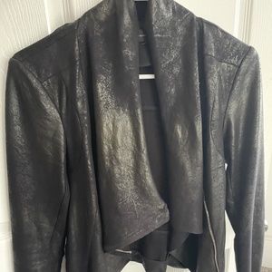 Zara Vegan Suede Chic Moto Jacket